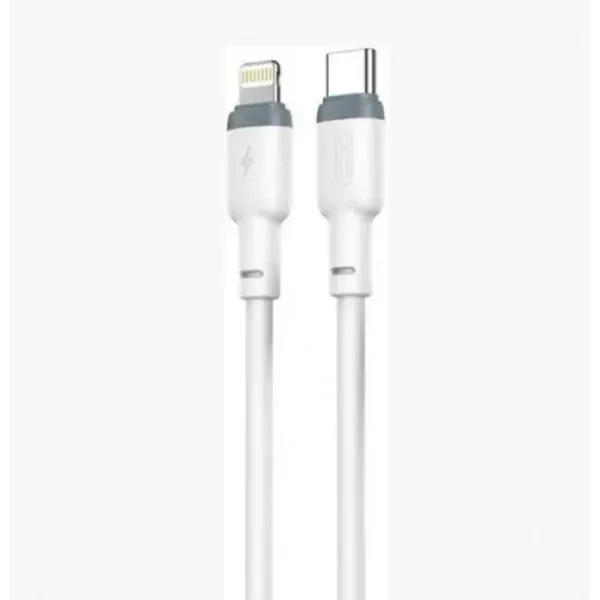 Дата-кабель XO NB208A Type-C (тато) - Lightning (тато), 1m White Liquid Silicone, фото 1
