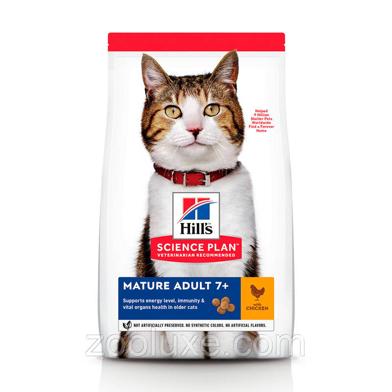 Hills Mature Adult 7+ Chicken 1,5 кг корм для котів з куркою (Hill's, Хіллс, Хілс)