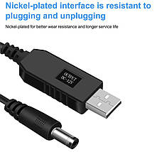 Кабель живлення для роутера, модему, терміналу GPON, повербанка, powerbank (USB — DC 5 — 12 V), фото 5