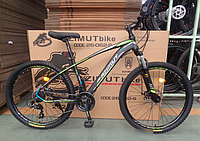 Гірський спортивний велосипед Azimut Nevada GFRD SHIMANO 29 дюймів рама 17 чорно-зелений