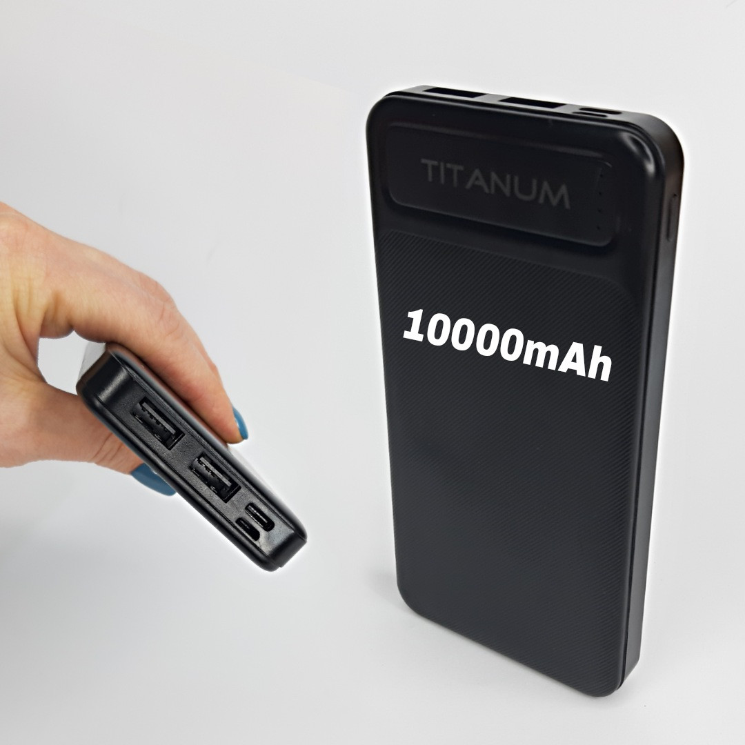 Зовнішній акумулятор повербанк 10000 power bank Titanum TPB -912 портативний зарядний пристрій для телефона