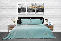 Покривало-плед із наволочками 220x240 Тм Zeron Камінчик колір ментоловий