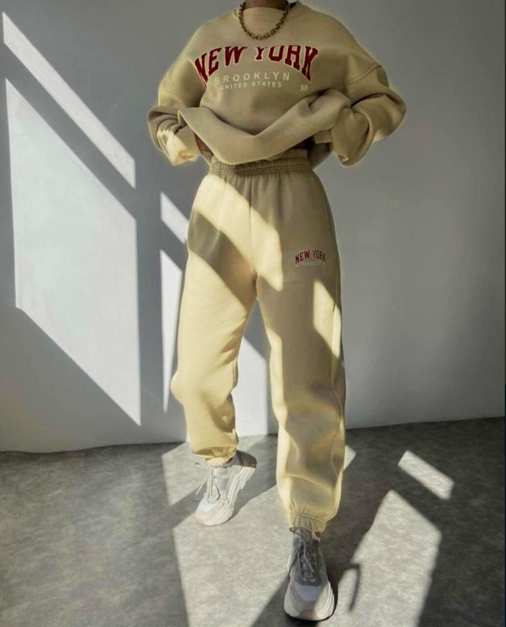 Неймовірний жіночий костюм New York, тканина "Трихнитка на флісі" 48, 50, 52 розмір 48