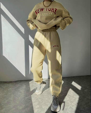 Неймовірний жіночий костюм New York, тканина "Трихнитка на флісі" 48, 50, 52 розмір 48, фото 1