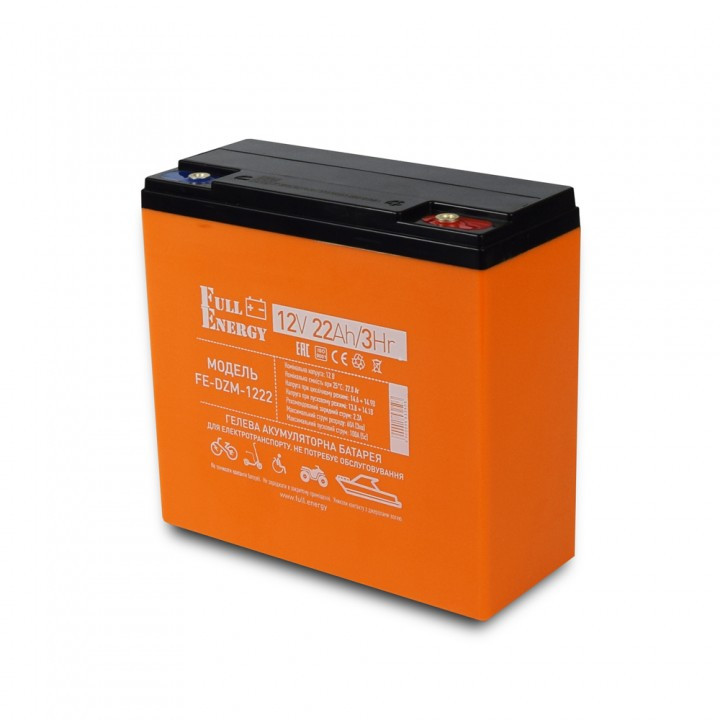 Аккумулятор тяговый гелевый Full Energy FE-DZM-1222 12V 22Ah, цена 2690 ...