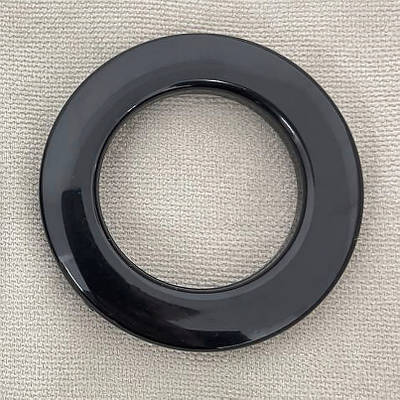 Люверси для штор, гардин та занавісок, глянцеві. Колір чорний. Код 21-012