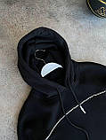 Кофта Everlast на флісі тепла чоловіча худі з капюшоном чорна оверсайз Туреччина, фото 5