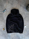 Кофта Everlast на флісі тепла чоловіча худі з капюшоном чорна оверсайз Туреччина, фото 6
