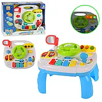 Дитячий розвивальний столик від 1 року з піаніно 48558 з українською озвучкою, Музичне дитяче кермо