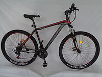 Дорослий спортивний гірський велосипед AZIMUT 40D колеса 27.5 дюймів FRD / дискові гальма / чорно-червоний