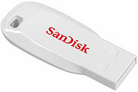 Флешка для ноутбука Flash SanDisk USB 2.0 Cruzer Blade 16Gb White (SDCZ50C-016G-B35W)