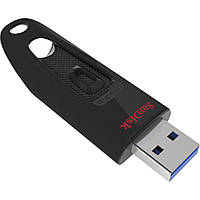 Флешка для ноутбука Flash SanDisk USB 3.0 Ultra 64Gb (130Mb/s) Black (SDCZ48-064G-U46)