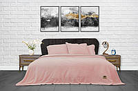 Покривало-плед із наволочками 220x240 Тм Zeron Смужка колір пудровий