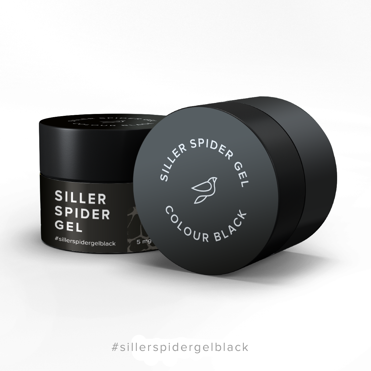Гель-павутинка для дизайну нігтів Siller Spider Gel Black (чорний), 5 мл
