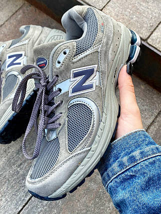 Кросівки New Balance 2002R Silver Gray Blue / Нью Беланс 2002 Р Сільвер Сірі з Синім, фото 1