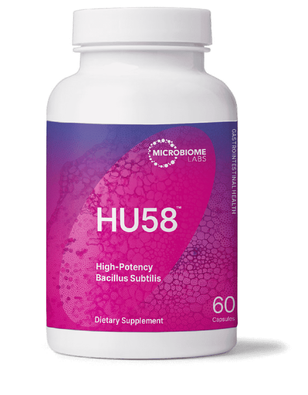 Microbiome Labs HU58 Bacillus Subtilis / Bacillus Subtilis з високою ефективністю 60 капс