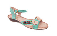 Женские босоножки сандалии из натуральной кожи на низком каблуке молодёжные стильные польша 37 размер Aga 1722