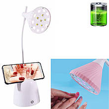 Лампа 5в1 для сушки нігтів FD - 50 на акумуляторі сенсорна + USB, 23 Вт. Білий