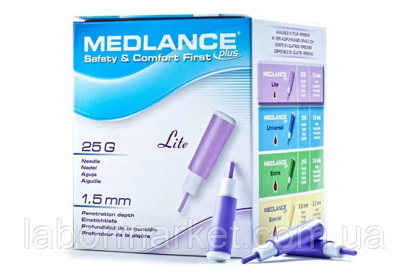 Ланцет автоматичний Medlance plus LITE, безпечний, одноразового використання, стерильний, уп. 200шт.