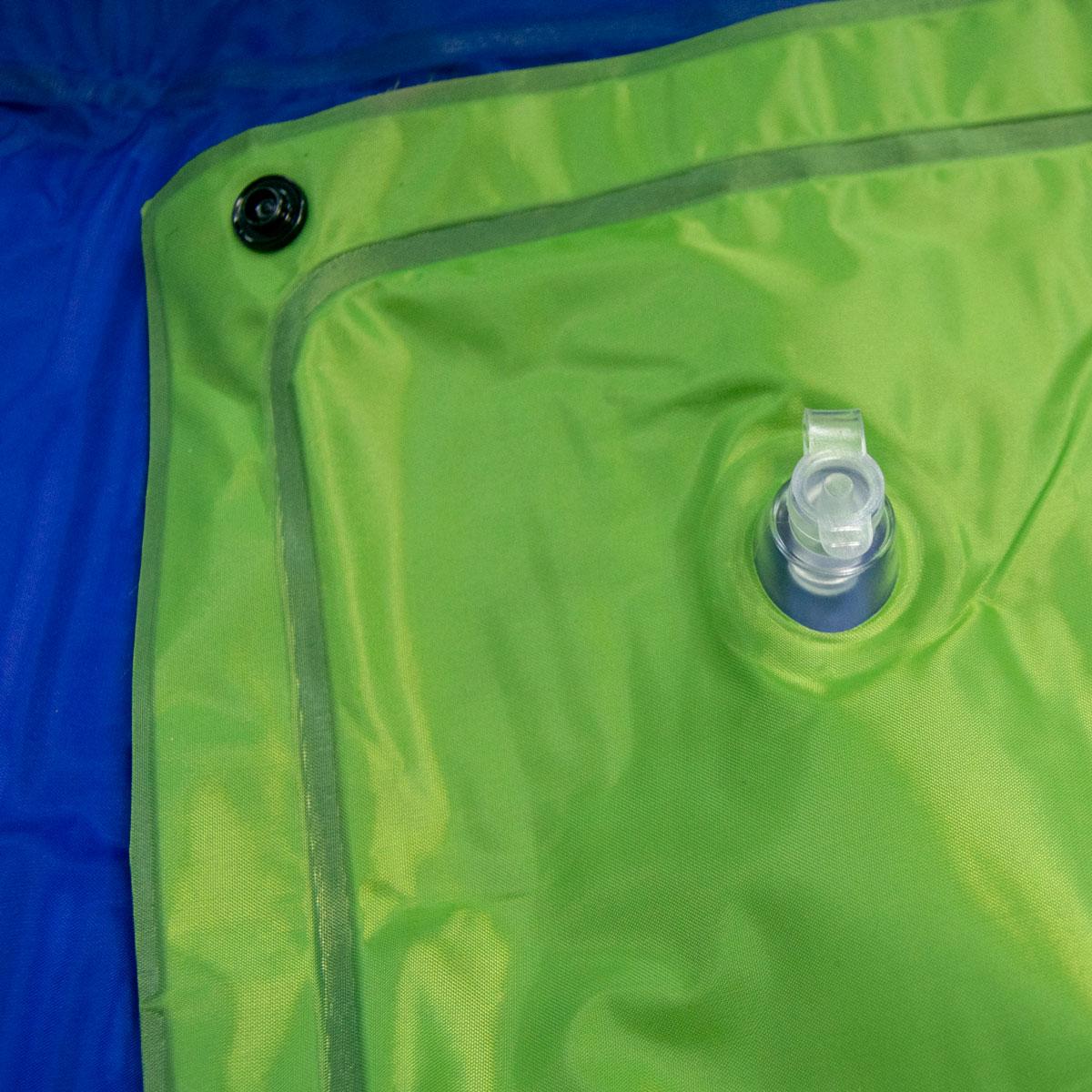 Надувной матрас в палатку 180х60см (Зелено-Синий) каремат надувной, самонадувной туристический коврик (GK) - фото 6 - id-p1754351716
