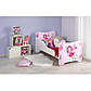Біло-рожеве односпальне дитяче ліжко Happy Fairy 145х76х70 см з бортиками для дівчинки, фото 2