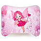 Біло-рожеве односпальне дитяче ліжко Happy Fairy 145х76х70 см з бортиками для дівчинки, фото 7
