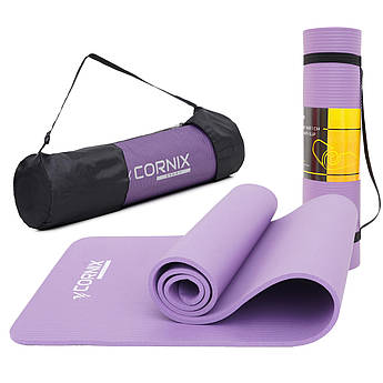 Килимок спортивний Cornix NBR 183 x 61 x 1 см для йоги та фітнесу XR-0011 Violet .