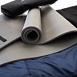 Килимок туристичний + спальник + сидіння (каремат у намет під спальний мішок) OSPORT Lite Зима + (n-0027) Синій, фото 2