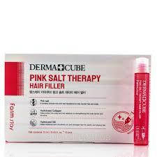Зміцнювальний філер із рожевою сіллю для волосся FARMSTAY Derma Cube Pink Salt Therapy Hair Filler 13 мл