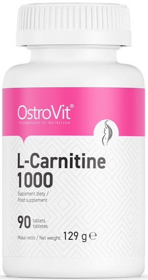 Жироспалювач OstroVit — L-Carnitine 1000 (90 таблеток)