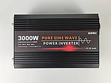 Інвертор, перетворювач напруги HOULI 12V на 220V 1500W/3000W чиста синусоїда, фото 3