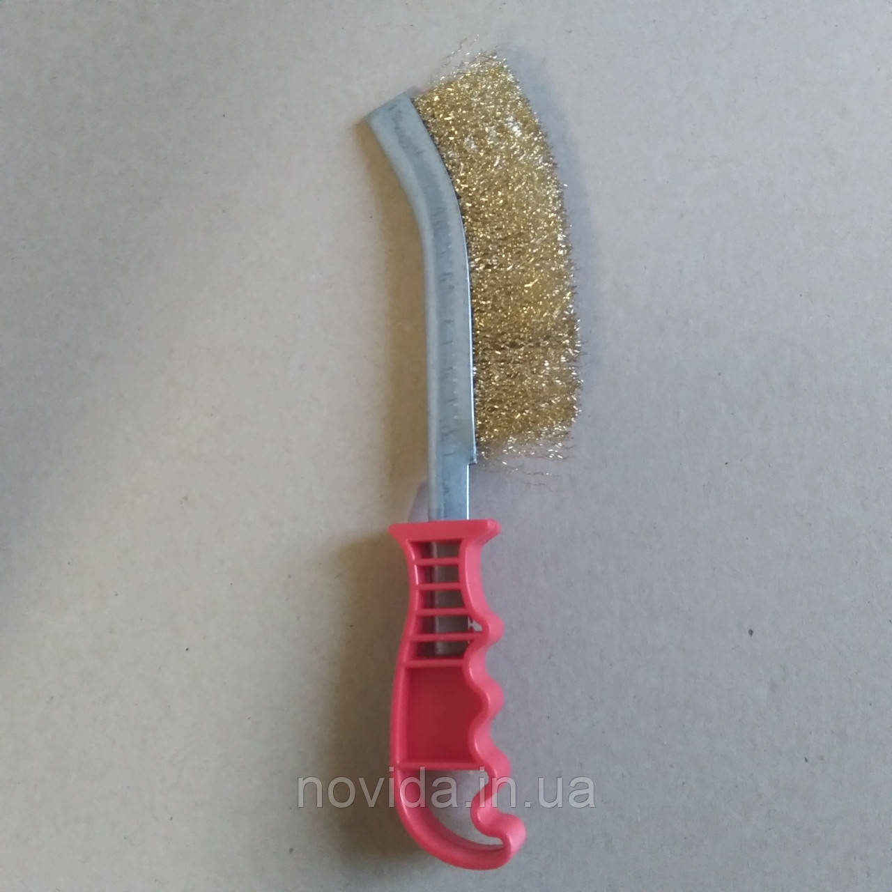 Щітка дротяна універсальна, рифлена дротя покрита латунню (щітка по металу) INTERTOOL BT-0001