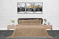 Покривало-плед із наволочками 220x240 Тм Zeron Зигзаг колір бежевий