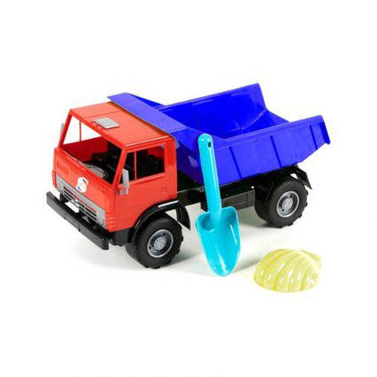 Вантажівка з пісочним набором (червоний + синій)