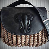 Клапан для сумки. "Слон". Колір "Графіт", фото 3