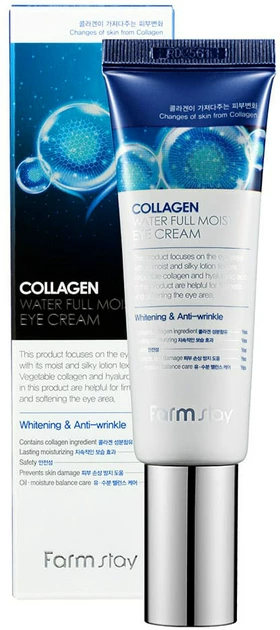 Зволожуючий крем для очей з колагеном Farm Stay COLLAGEN WATER FULL MOIST EYE CREAM 50ml