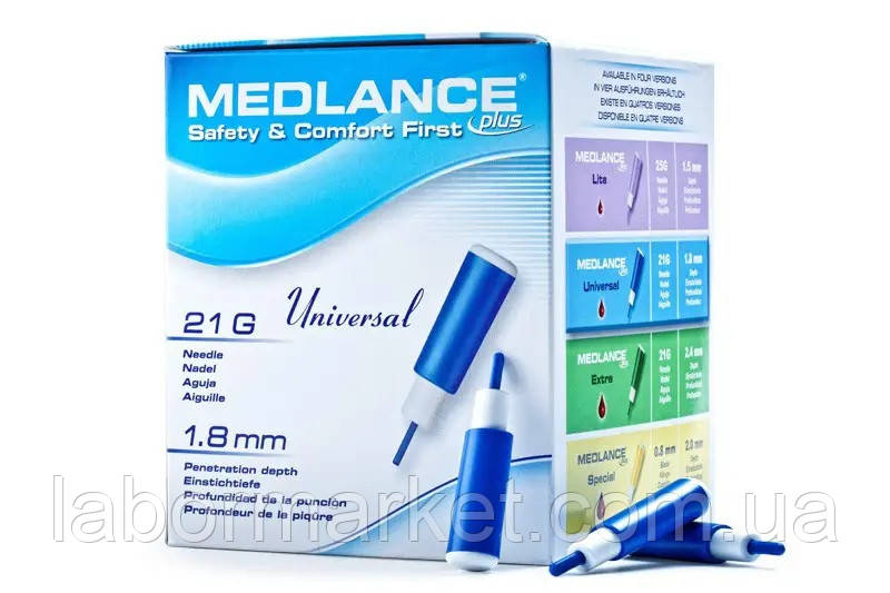 Ланцет автоматичний Medlance plus UNIVERSAL, безпечний, одноразового використання, стерильний, уп. 200шт., фото 1