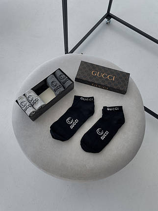 Набір чоловічих шкарпеток (one size) у фірмовій коробці 6 пар Gucci, фото 1