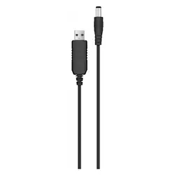 Кабель живлення для роутера Acclab USB (тато) - DC (тато) 5.5 х 2.5 мм Black 12V 1A (для роутера)