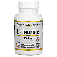 Таурин, Sport, L-Taurine, California Gold Nutrition, 1000 мг, 60 капсул