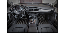 Коврики автомобільні передні AUDI A6 (C7) 11-17 штучна шкіра, фото 4