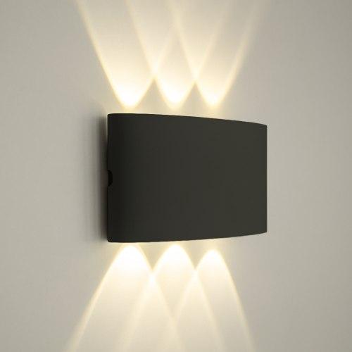 Світлодіодний світильник фасадний LUMINARIA LINZA SIX 6 W чорний 3000 K