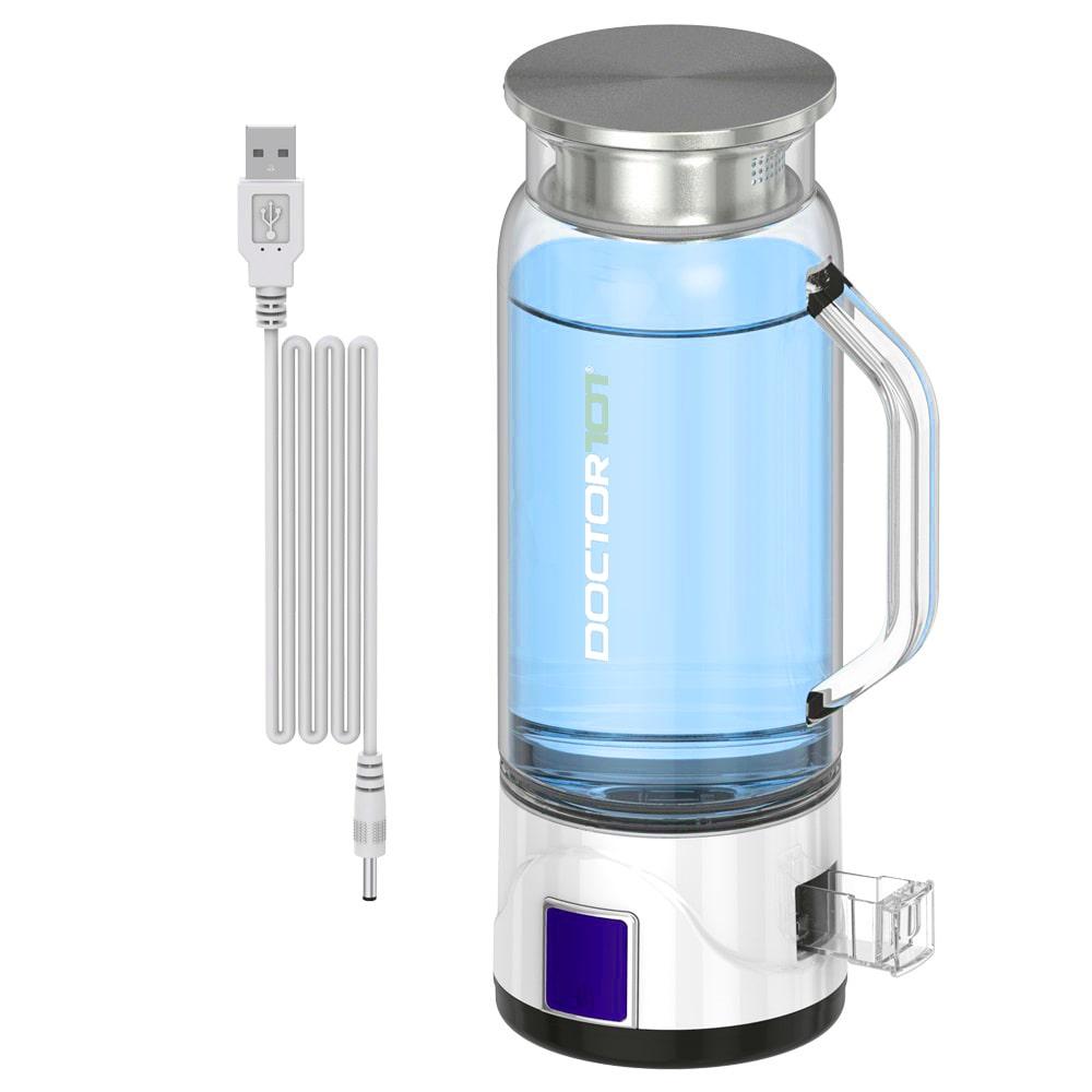 Воднева пляшка-генератор Lama-101 для будинку і офісу з боросикатного скла з USB на 1 л, фото 1