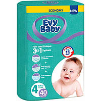 Дитячі підгузники Evy Baby Эви Беби 4 (7-18кг) 40шт,