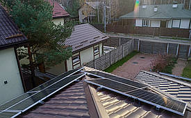 Однофазна гібридна сонячна станція 5кВт в селищі Лишня, Київська область 7