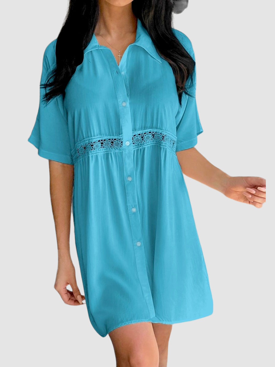 Жіноча пляжна туніка сорочка Z.Five 141 бірюзова на 48 50 52 розмір