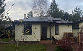 Однофазна гібридна сонячна станція 5кВт в селищі Лишня, Київська область 9