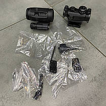 Комплект: Коліматорний приціл + Магніфер, Sig Sauer Romeo MSR 1х20, JULIET3-MICRO 3X22, приціл із збільшувачем, фото 3