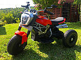 Акумуляторний дитячий мотоцикл на резинових колесах, фото 3