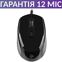 Компьютерная мышь 2Е MF1100 USB, черная, проводная мышка юсб для ПК (компьютера) и ноутбука